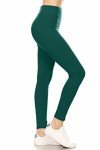 High Waisted Forest Green Yoga Leggings for Women