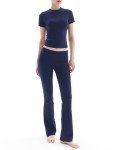 PUMIEY Women's Lounge Set: Short Sleeve & Leggings