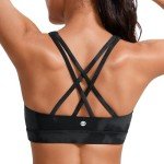 CRZ YOGA Women's Padded Criss Cross Sports Bra