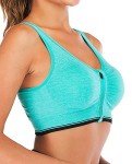 FLORATA Women's Seamless Zip Front Sports Bra