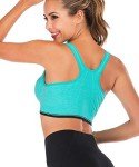 FLORATA Women's Seamless Zip Front Sports Bra