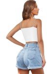 Women's Summer Crop Tank Top with Built-In Bra