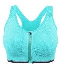 FLORATA Women's Seamless Zip Front Sports Bra