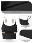 Women's Summer Crop Tank Top with Built-In Bra