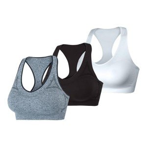 Hanes Women's Seamless Racerback Sports Bra – 3 Pack