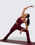 Butterluxe Y-Back Longline Sports Bra in Merlot