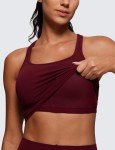 Butterluxe Y-Back Longline Sports Bra in Merlot