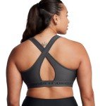 Under Armour Women's Jet Gray Crossback Sports Bra