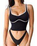 Sweetheart Neckline Longline Sports Bra - Jet Black