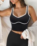 Sweetheart Neckline Longline Sports Bra - Jet Black