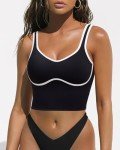 Sweetheart Neckline Longline Sports Bra - Jet Black