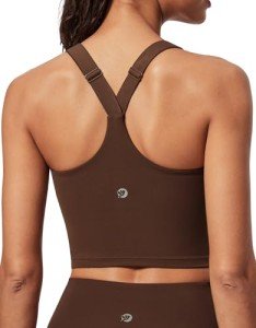 Buttery Adjustable V-Neck Workout Tank Top - Brown