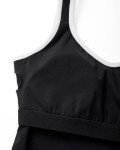 Sweetheart Neckline Longline Sports Bra - Jet Black
