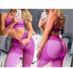 OLCHEE Women's Seamless Yoga Leggings & Bra Set