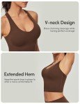 Buttery Adjustable V-Neck Workout Tank Top - Brown