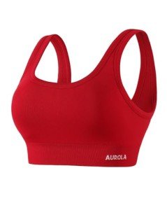 Flame Red Push-Up Sports Bra for Women