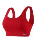 Flame Red Push-Up Sports Bra for Women