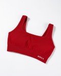 Flame Red Push-Up Sports Bra for Women
