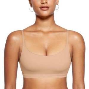 INLYRIC Women's Wireless Seamless Cami Bralette – Beige