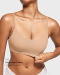 INLYRIC Women's Wireless Seamless Cami Bralette – Beige