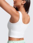 Ribbed Longline U Neck Sports Bra for Women