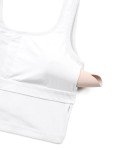 Ribbed Longline U Neck Sports Bra for Women