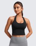 Butterluxe Women's Halter Longline Sports Bra - Black