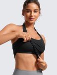 Butterluxe Women's Halter Longline Sports Bra - Black
