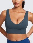 CRZ YOGA Women's V-Neck Wireless Sports Bra