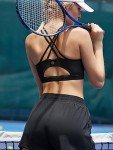 Strappy Back Sports Bra for Women, Plus Size