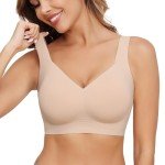 Women’s Wireless Push-Up Bralette, Full Support Plus Size