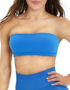 Detachable Strap Padded Bandeau Sports Bra for Women