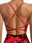 Tie-Dye Seamless Criss Cross Sports Bra for Women