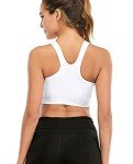 Floral Zip Front Sports Bra for Women