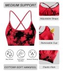 Tie-Dye Seamless Criss Cross Sports Bra for Women