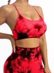 Tie-Dye Seamless Criss Cross Sports Bra for Women
