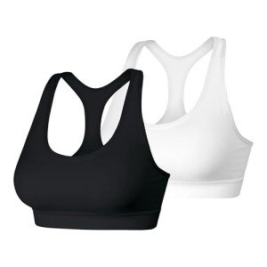 Hanes Women's Wireless Racerback Sports Bra 2-Pack