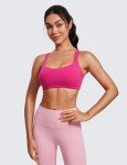 Strappy Low Impact Yoga Bra in Granita Pink