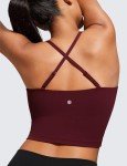 Butterluxe Adjustable Longline Sports Bra - Red Merlot
