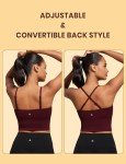Butterluxe Adjustable Longline Sports Bra - Red Merlot