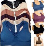 Seamless Mesh Racerback Sports Bra Lot S-XL