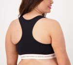 Black Cotton Racerback Lounge Bra - Small