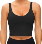 Black Women's Sports Bra Tank Top for Fitness