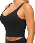 Black Women's Sports Bra Tank Top for Fitness