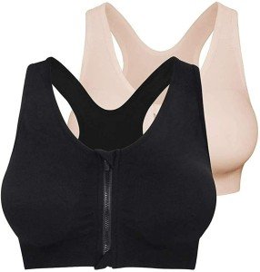 DSTANA Women's Racerback Sports Bras - 2 Pack