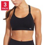 PUMA Women’s 3-Pack Sports Bras with Removable Cups