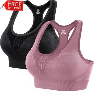 Heathyoga Women’s High Impact Padded Sports Bra