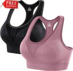 Heathyoga Women’s High Impact Padded Sports Bra