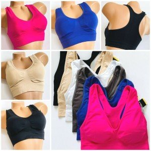 3-Pack Seamless Sports Bras for Yoga & Workouts