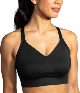 Brooks Women's High Impact Running Sports Bra, Black